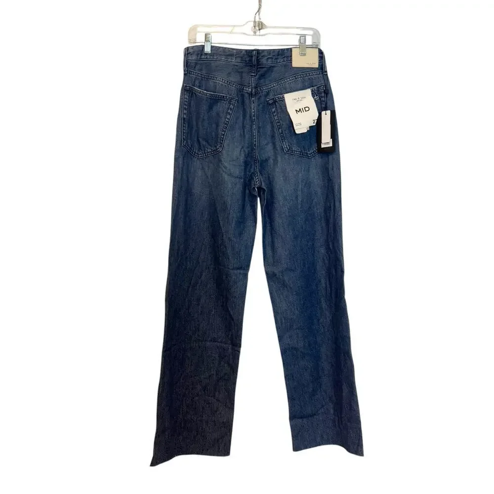 Rag & Bone Women's Featherweight Logan Jeans Wide Leg Randie Size 27 NWT - Picture 7 of 15